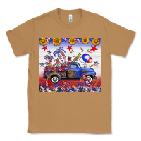 Toasted Coconut Fourth Of July Truck American Flag Classic Tee - FaDigitalArtStudio