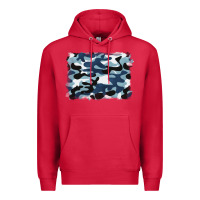 Cardinal blue camouflage background Premium Hoodie - BarkalooDesign