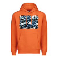 Carrot blue camouflage background Premium Hoodie - BarkalooDesign