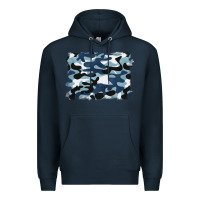 Navy blue camouflage background Premium Hoodie - BarkalooDesign
