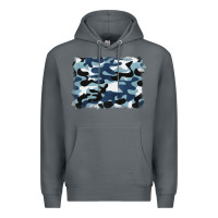 Rock blue camouflage background Premium Hoodie - BarkalooDesign