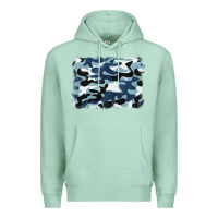 Seafoam blue camouflage background Premium Hoodie - BarkalooDesign