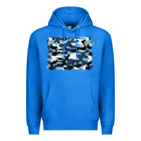True Royal blue camouflage background Premium Hoodie - BarkalooDesign