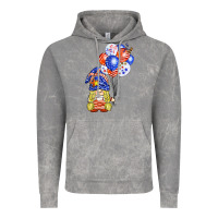 Cloud Rock patriotic gnome balloon Vintage Hoodie - BarkalooDesign