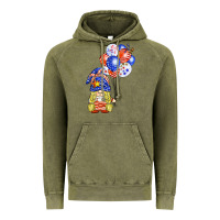 Vintage Olive patriotic gnome balloon Vintage Hoodie - BarkalooDesign