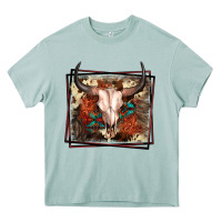 Arona Western Bull Skull Heavy Core Tee - FaDigitalArtStudio