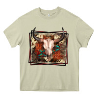 Mossy Western Bull Skull Heavy Core Tee - FaDigitalArtStudio
