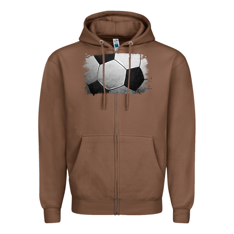 Soccer Ball Brushstroke Zipper Hoodie by RanaPortraitStore | Teevron