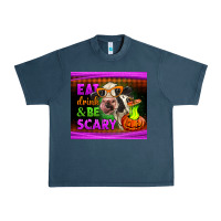 Midnight Navy eat drink and be scary cow Urban Heavy Tee - LillyAllenDesigns