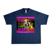 Navy eat drink and be scary cow Urban Heavy Tee - LillyAllenDesigns