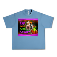 Pebble Blue eat drink and be scary cow Urban Heavy Tee - LillyAllenDesigns