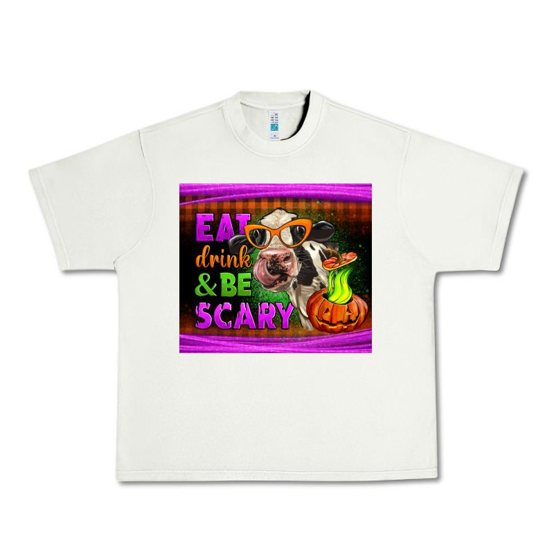Eat Drink And Be Scary Cow Urban Heavy Tee by LillyAllenDesigns | Teevron