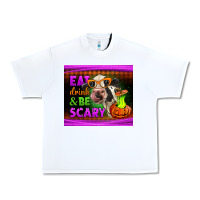 White eat drink and be scary cow Urban Heavy Tee - LillyAllenDesigns