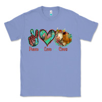 Colony Blue Peace Love Cows Classic Tee - Jasminsmagicworld