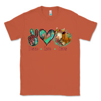 Copper Peace Love Cows Classic Tee - Jasminsmagicworld