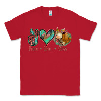 Red Peace Love Cows Classic Tee - Jasminsmagicworld