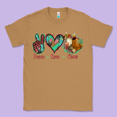 Peace Love Cows Classic Tee Designed By Jasminsmagicworld