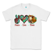 White Peace Love Cows Classic Tee - Jasminsmagicworld