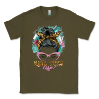 Army Green nail tech life messy bun Classic Tee - BarkalooDesign