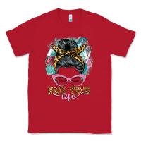 Red nail tech life messy bun Classic Tee - BarkalooDesign