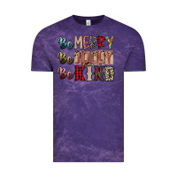 Cloud Purple be merry be jolly be kind Vintage Tee - SublimationCraftShop