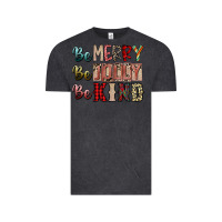 Vintage Black be merry be jolly be kind Vintage Tee - SublimationCraftShop