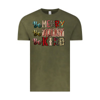 Vintage Olive be merry be jolly be kind Vintage Tee - SublimationCraftShop