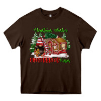 Chocolate Brown christmas wishes gingerbread kisses Heavy Core Tee - FaDigitalArtStudio
