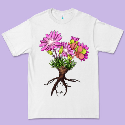 Bitterroot Flower Premium Tee Designed By Lillyallendesigns