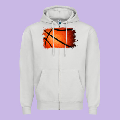 Basketball Brushstroke Zipper Hoodie Designed By Ranaportraitstore