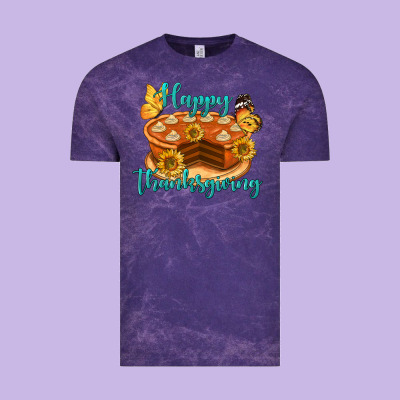Happy Thanksgiving Pumpkin Pie Vintage Tee Designed By Lillyallendesigns