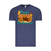Vintage Denim Happy Thanksgiving Pumpkin Pie Vintage Tee - LillyAllenDesigns