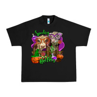 Black spooky halloween cows Urban Heavy Tee - LillyAllenDesigns