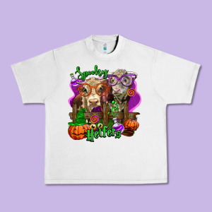 Spooky Halloween Cows Urban Heavy Tee Designed By Lillyallendesigns
