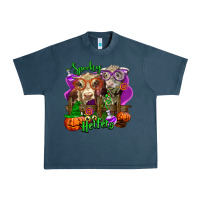 Midnight Navy spooky halloween cows Urban Heavy Tee - LillyAllenDesigns