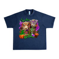 Navy spooky halloween cows Urban Heavy Tee - LillyAllenDesigns