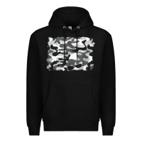 Black black and white camouflage Premium Hoodie - BarkalooDesign