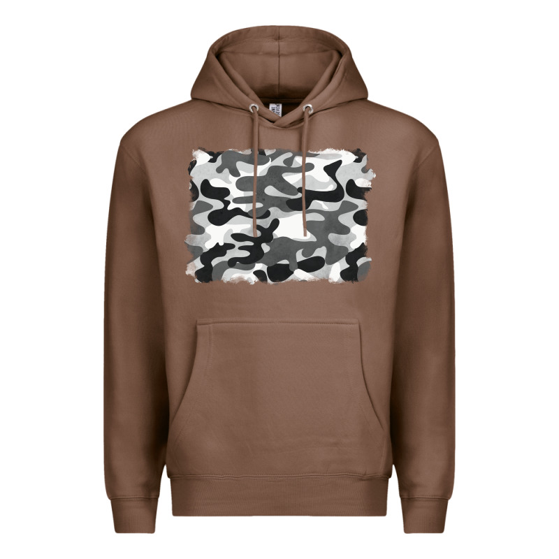 Black And White Camouflage Premium Hoodie by BarkalooDesign | Teevron