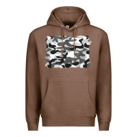 Chestnut black and white camouflage Premium Hoodie - BarkalooDesign