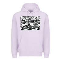 Lilac black and white camouflage Premium Hoodie - BarkalooDesign