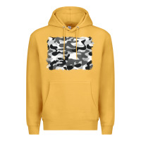 Mustard black and white camouflage Premium Hoodie - BarkalooDesign