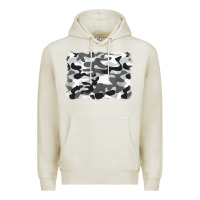 Oatmeal Heather black and white camouflage Premium Hoodie - BarkalooDesign