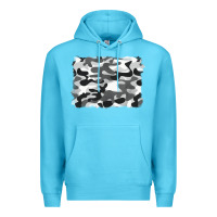 Ocean Blue black and white camouflage Premium Hoodie - BarkalooDesign