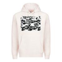 Pale Pink black and white camouflage Premium Hoodie - BarkalooDesign