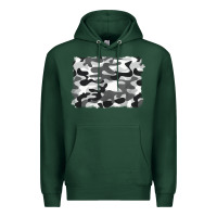 Sports Green black and white camouflage Premium Hoodie - BarkalooDesign