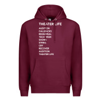 Burgundy theater life funny Premium Hoodie - DesigneFamous