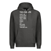 Charcoal Heather theater life funny Premium Hoodie - DesigneFamous