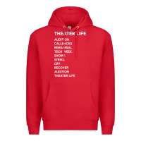 Red theater life funny Premium Hoodie - DesigneFamous