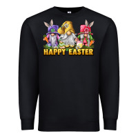 Black happy easter gnomies Premium Sweatshirt - chombo