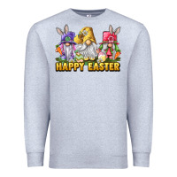 Heather Grey happy easter gnomies Premium Sweatshirt - chombo